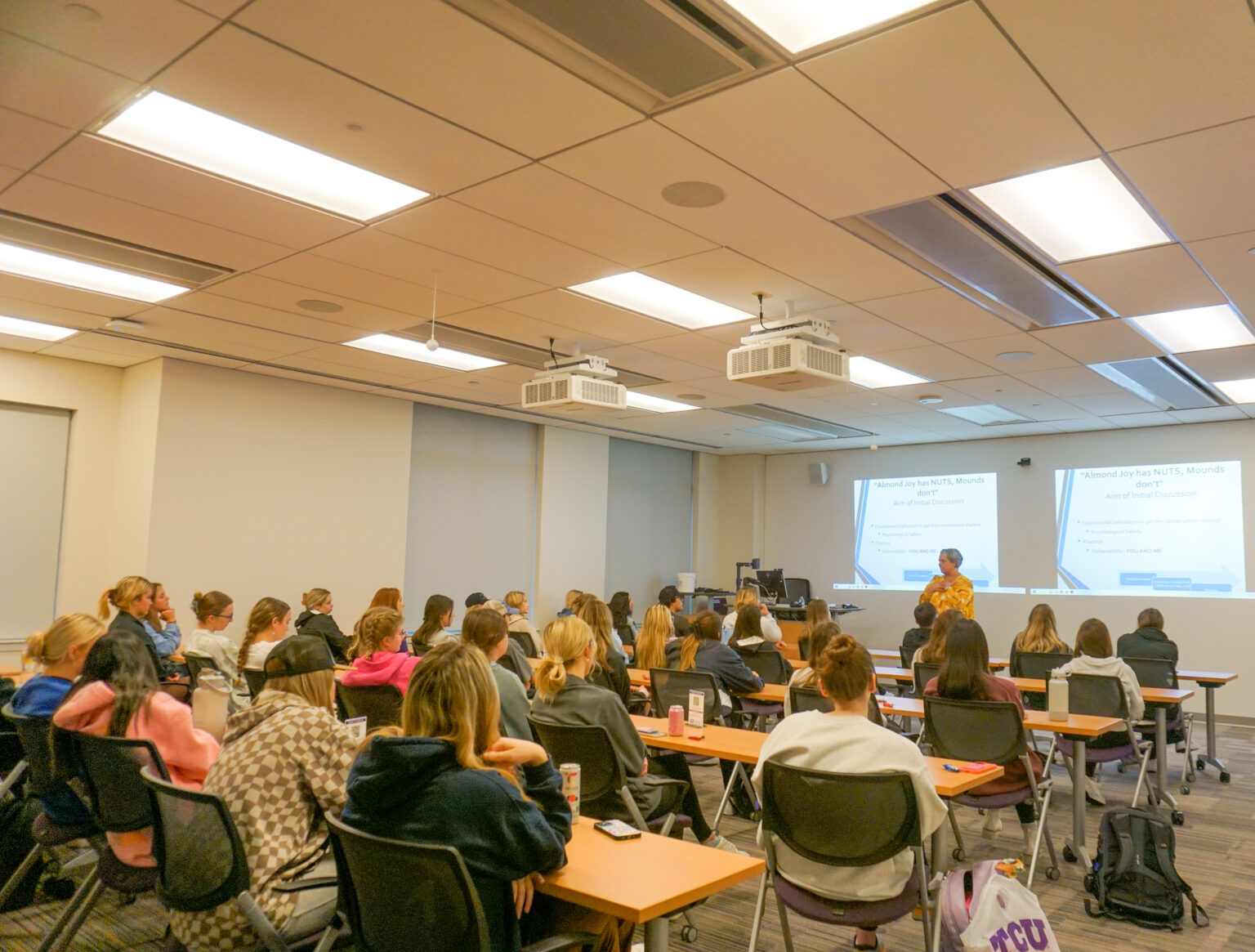 Desiree A. Diaz, Ph.D, speaking at the W.F. “Tex” and Pauline Curry Rankin Lectureship in Nursing.